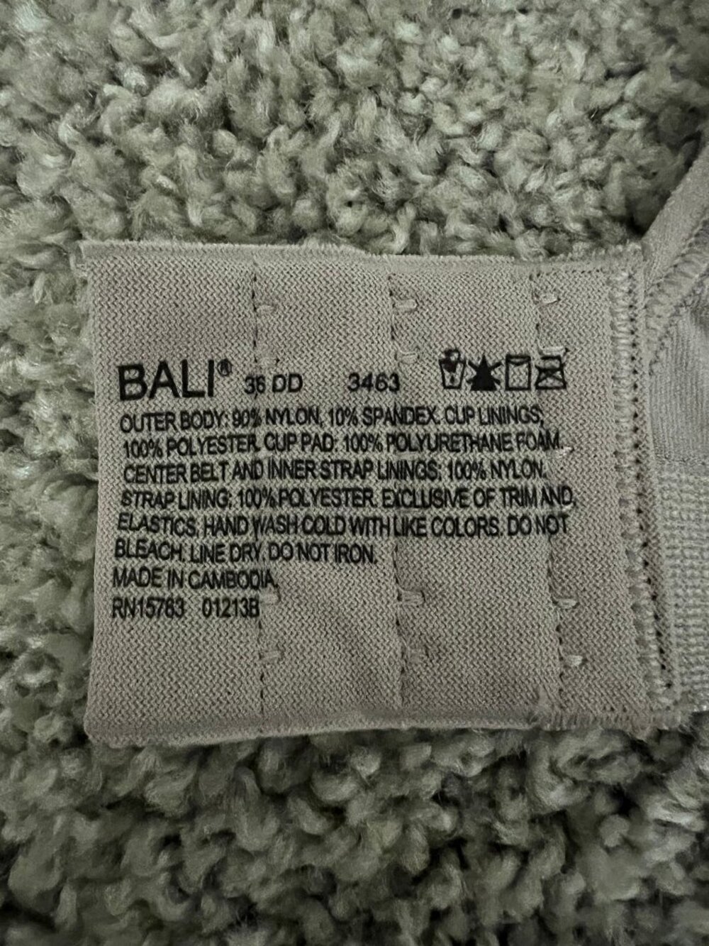 NWT Bali womens Comfort Revolution Wireless Bra Warm Steel Swirl 36DD - Picture 4 of 6